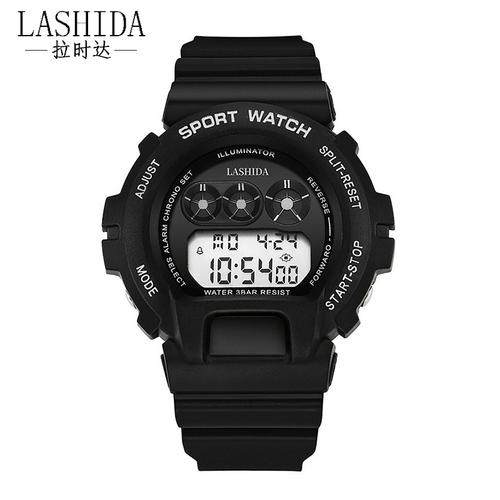 lashida新款运动款电子表通用韩版潮流防水夜光手表工厂跨境批发